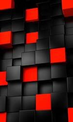 pic for Abstract Black And Red Cubes 768x1280